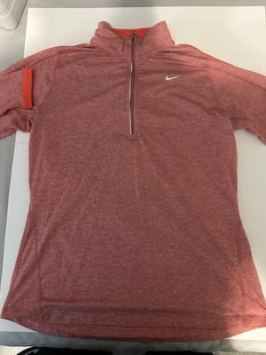 Pulôver de corrida Nike feminino Dri-FIT Element 1/4 zíper manga longa rosa médio - Imagem 1 de 4
