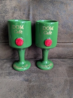 Tasse Cafe Publicitaire Dom Café Bénédictine X2 Alcool Bistrot Ceramique - Photo 1/4