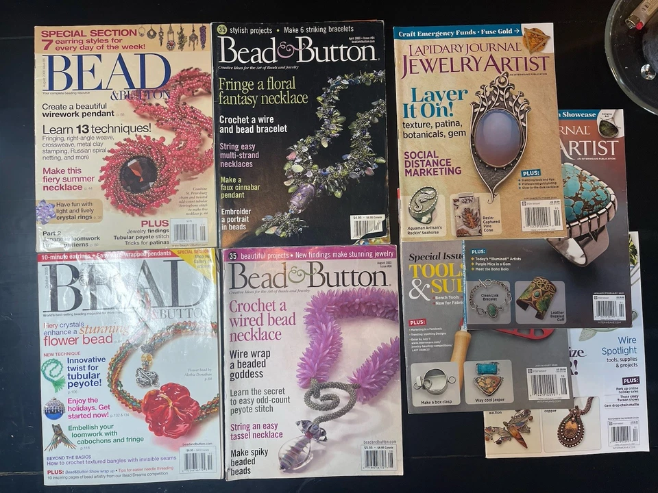 4 Bead & Button Back Issues Magazine + 4 Lapidary Journal Jewelry Artist 2003 20 - Image 1 of 1