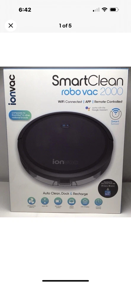 Ionvac SmartClean Robovac 2000 Vacuum Cleaner App/Remote Controller - Image 1 of 4
