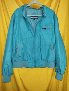 Vintage Members Only Jacke Herren Bomber Windbreaker Full Zip leicht türkis 2X - Bild 1 von 12