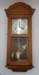 Vintage D&A Oak Wooden Chiming Regulator Clock - Picture 1 of 22
