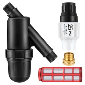 Drip Irrigation Pressure Regulator and Filter, 25 PSI Water Backflow Prevente... - Picture 1 of 7