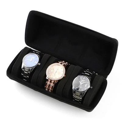 3 Slot Watch Display Box Travel Case Scratchproof Organizer Jewels Storage Cover - Image 1 of 4