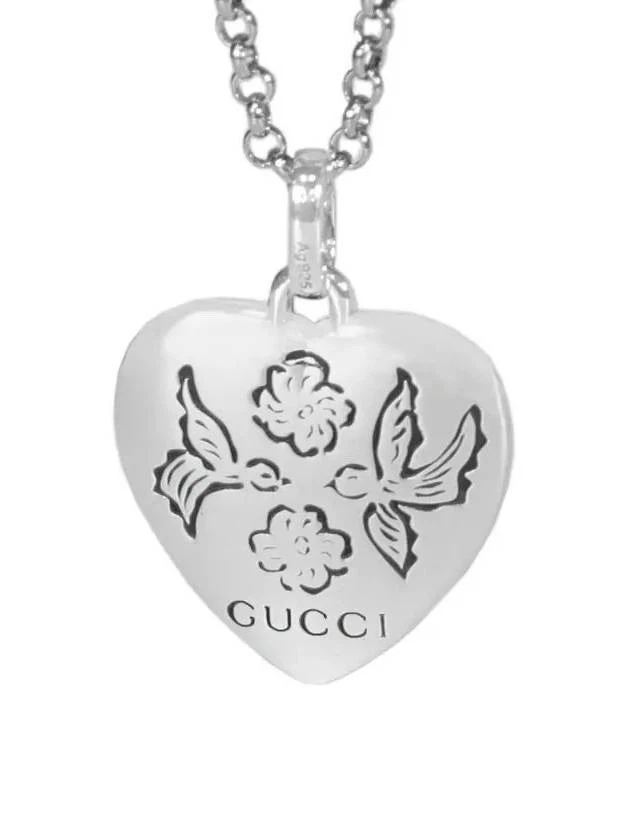 Gucci Bind For Love Sterling Sliver  Heart Pendant Necklace - Image 1 of 4