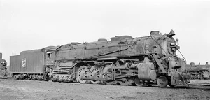 25FF248 NEGATIVE 1954 SOO LINE RAILROAD  4-8-4 LOCO #5001 FOND DU LAC WI - Picture 1 of 1