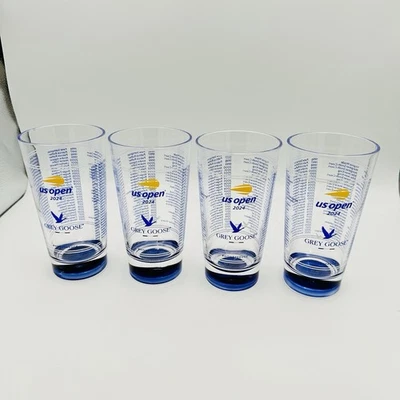 (4) 2024 US Open Tenis Gris Ganso Miel Deuce Taza Plástica Vidrio Souvenir RARO Foto 1 de 4