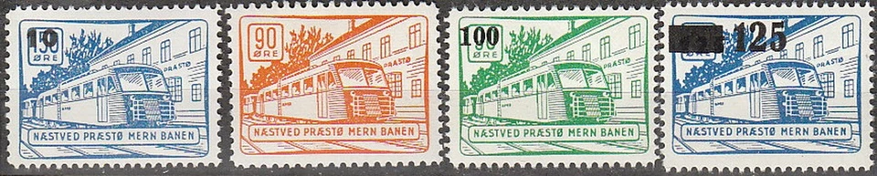 Stamp Denmark Railway Train Railroad Tram Local Nastved Praest Mern Set MNH - Image 1 of 1