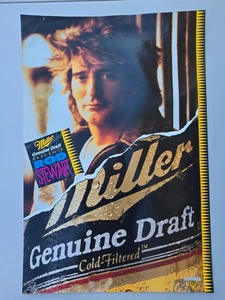 Póster promocional Rod Stewart Miller borrador genuino (cerveza) 30x20 - Imagen 1 de 6