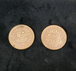 Pair HM No Cash Value American Eagle Tokens - 27mm & Approx 4 grams ea - Picture 1 of 6