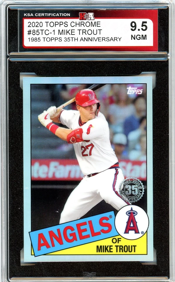 2020 Topps Chrome Mike Trout Topps 35th Anniversary Graded Card #85TC-1 KSA 9.5 - Image 1 of 1