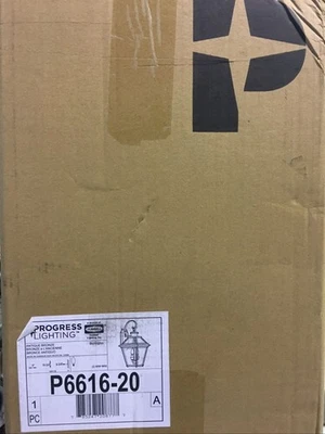 Lanterna de parede Progress Lighting Burlington 2 luzes 18,75" bronze antiga externa - Imagem 1 de 2