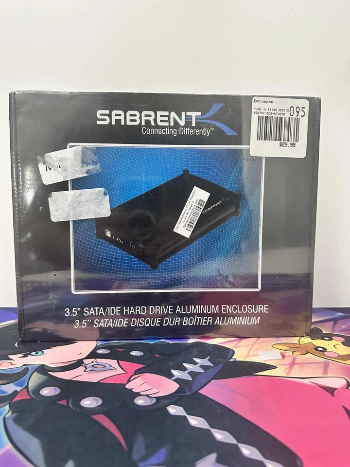 NEW Sabrent EC-STU35K 3.5” SATA/IDE Hard Drive Aluminum Enclosure - Image 1 of 2