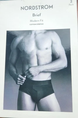 Paquete de 3 calzoncillos Nordstrom para hombre calce moderno algodón elástico nuevos blancos talla pequeña Foto 1 de 2