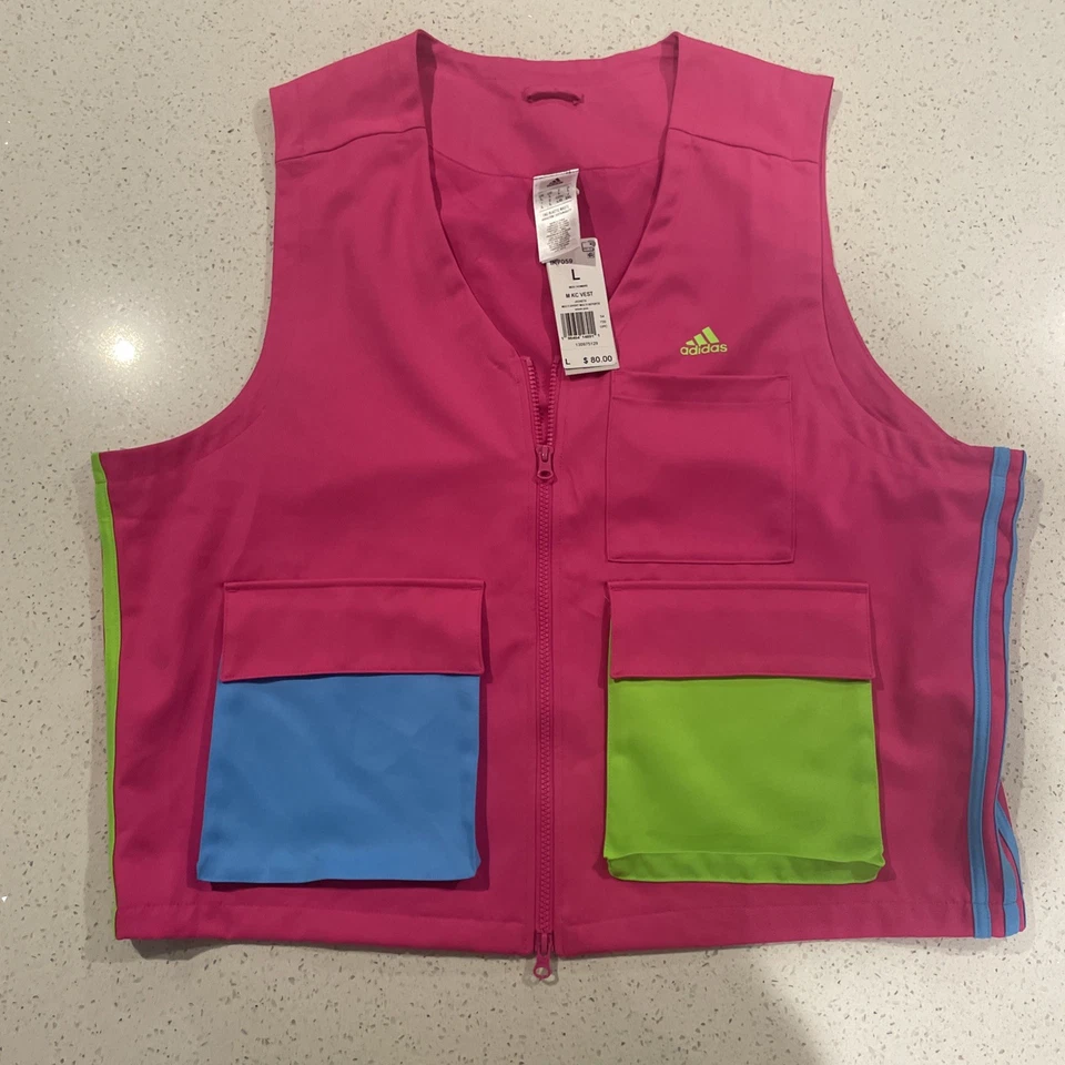 Adidas Originals Kidcore Utility Vest Shock Pink IK7059 Men's Size XL