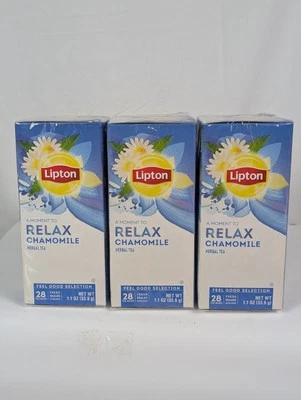 Lote De 3 Bolsas De Té Lipton RELAX CAMOMILE - Envueltas 3 x 28  Foto 1 de 4