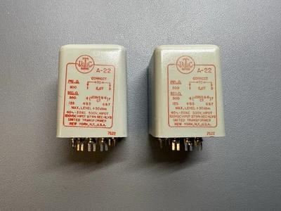 Lot of 2 UTC A-22 Audio Output Transformers - Image 1 of 4