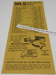 WLS Radio 89 Chicago TOP 45 Encuesta 28 de julio de 1967 # 1 Single Frankie Valli - Imagen 1 de 3