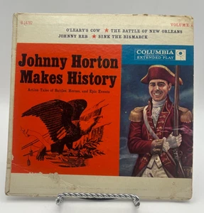 Johnny Horton Makes History 45 RPM Vinyl Record Columbia Extended Play B14782 - Picture 1 of 4