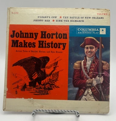 Johnny Horton Makes History 45 RPM Vinyl Record Columbia Extended Play B14782 Foto 1 de 4