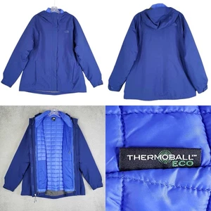 The North Face Jacket Coat Thermoball Eco 3-1 Triclimate Womens Size XL Blue - Picture 1 of 20