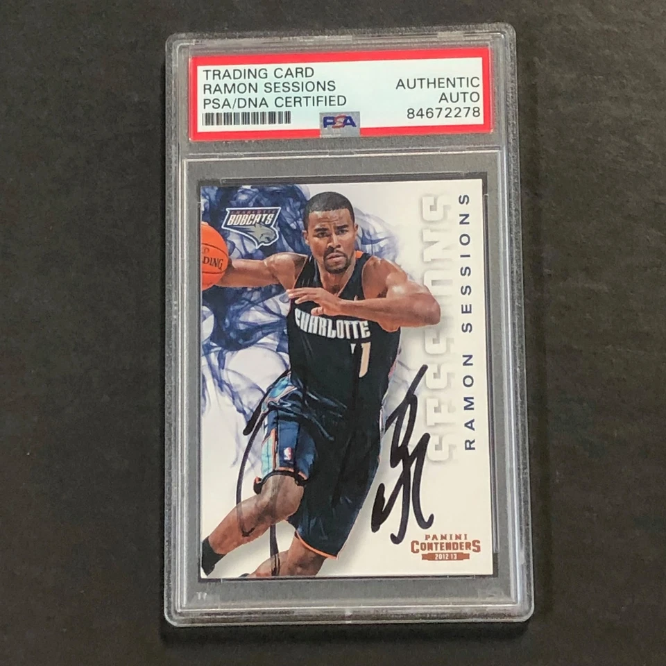 2012-13 Panini Contenders #40 Ramon Sessions Signed AUTO PSA Slabbed Bobcats - Image 1 of 2