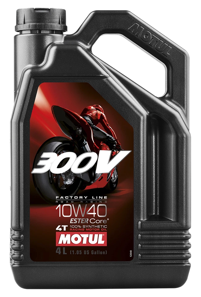 Aceite sintético de competición Motul Factory Line 300 V/4T 10W40 - 4L. Foto 1 de 1