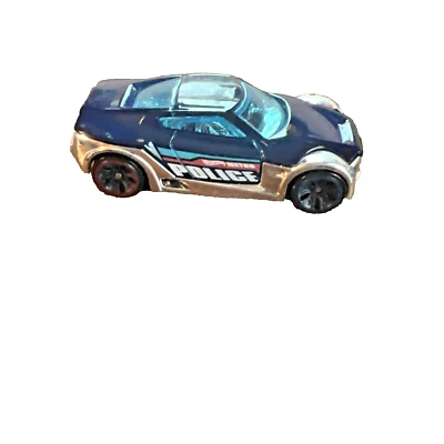 Hot Wheels SYMBOLIC Dark Blue / Chrome / Black Metro POLICE Car Model - Image 1 of 4