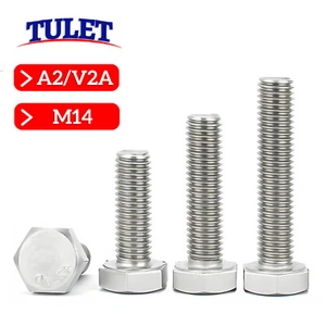 M14 Sechskantschrauben Edelstahl DIN 933 A2 V2A Maschinen Linksgewinde Schraube - Bild 1 von 14