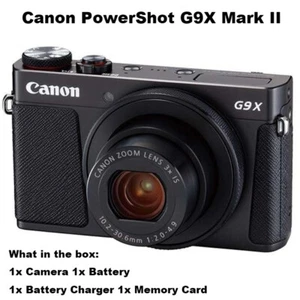 Canon Powershot G9X Mark II 20.1MP Digital Camera Black - Picture 1 of 11