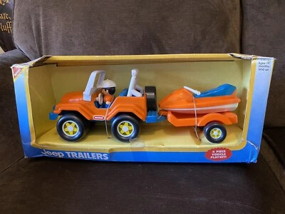 Remolques Jeep Grand Cherokee 1994 preescolares Buddy L de colección y remolque con vehículo todo terreno Foto 1 de 4