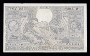 F.C. BELGICA BELGIUM , 100 FRANCOS 1942 , MBC ( VF+ ) , P.112 . - Picture 1 of 2