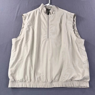 Chaqueta cortavientos Greg Norman para hombre XL beige impermeable caza pesca 1/2 cremallera Foto 1 de 4
