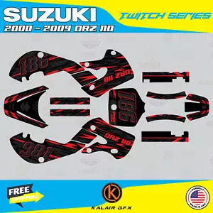 Kit de gráficos para Suzuki DRZ110 2000-2009 serie Twitch - rojo - Imagen 1 de 6