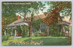 Corydon Indiana, The Old State Treasury, Brick House Built in 1817 Postcard - Picture 1 of 2