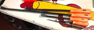 4 MIT Bent Tip Pry Bar 23.5" 16.75" 11.75" 8" and 1 Amsco USA 9" Lot #2966 - Picture 1 of 2