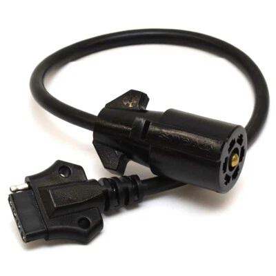 Optronics Boat 5 Flat 7 Round Adaptor Cable A57WH | Black 17 Inch - Image 1 of 2