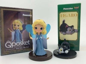 Figuras Qposket Disney Pinocho Q posket petit figuras de hadas azules gato Figaro - Imagen 1 de 6