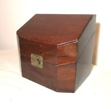 antique handmade wooden wood brass Chinese dresser jewelry vanity box
