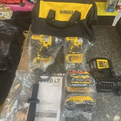 Dewalt 20V MAX 1/4" Impact Driver DCF887 & 1/2" Hammer Drill DCD999T1  Brushless - Image 1 of 4