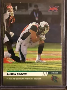 2020 Topps Now XFL #1 Austin Proehl Seattle Dragons - Picture 1 of 2