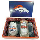 Denver Broncos Stemless 17oz Wine and 16oz Beer Collectible Gift Set