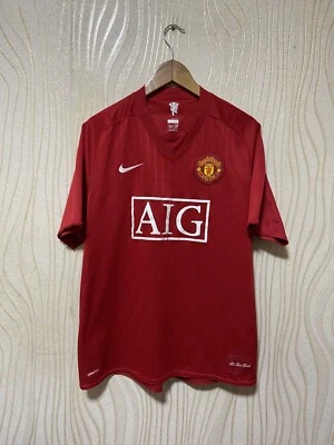 CAMISETA DE FUTBOL LOCAL MANCHESTER UNITED 2007 2009 NIKE talla L HOMBRE #32 Foto 1 de 4