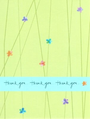 Flores de jardín en blanco tarjetas de agradecimiento tarjetas de notas sello - Juego de 8 Foto 1 de 2