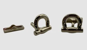 Ferragamo Men's Silver Gancini Cufflinks - Picture 1 of 3