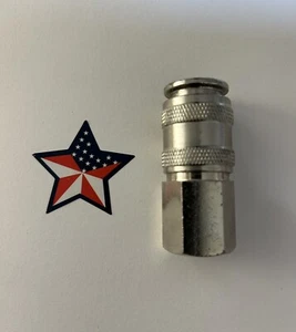 Aircraft  Universal Coupler, 1/4" body; 1/4" FNPT Stainless Steel MIL-743 USA - Picture 1 of 2
