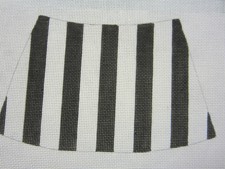 New Listing Needlepoint Canvas "Stripes" Lamp Shade for Night Light (Light Included)