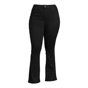 Women's Black Terra & Sky High Waisted Bootcut Jeans Plus Size 20W Petite - Picture 1 of 5