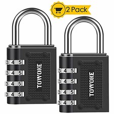 Combination Lock Locker Outdoor - Towoke Resettable Weatherproof Padlock 4-Digit