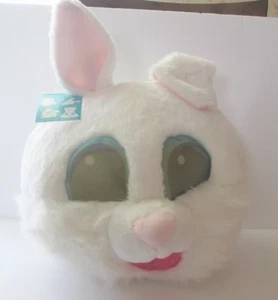 Maskimals BUNNY RABBIT Full Head MASK NEW White Faux Fur NWT Mascot - Picture 1 of 1